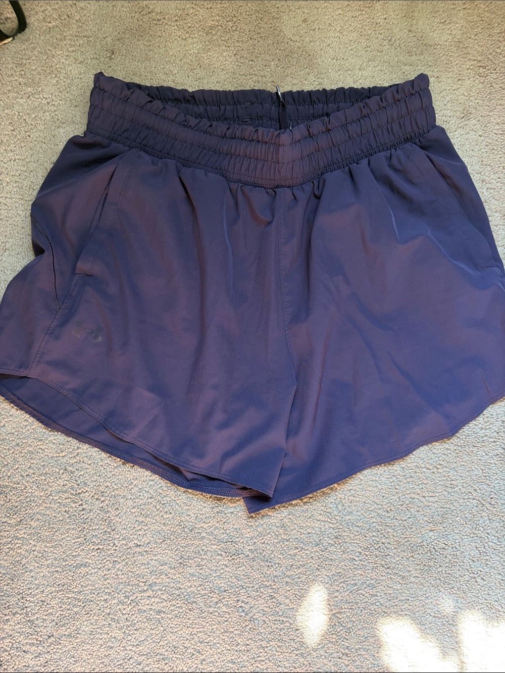 UA Women's plum Elastic-Waist Athletic Shorts